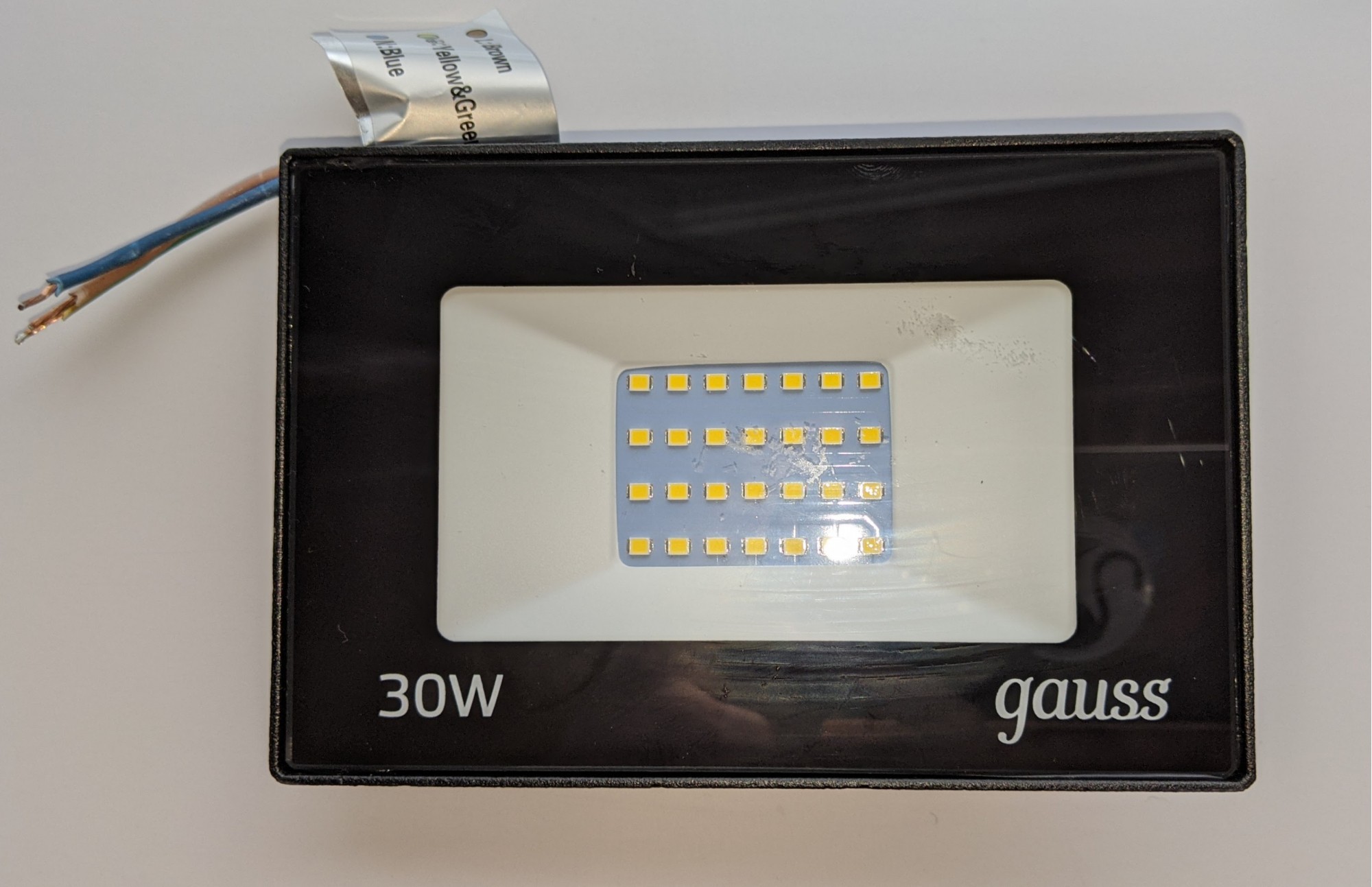 613100230 Прожектор Gauss Elementary 30W 2695lm 4000К 200-240V IP65 черный  LED 1/10 купить за 919<span class=