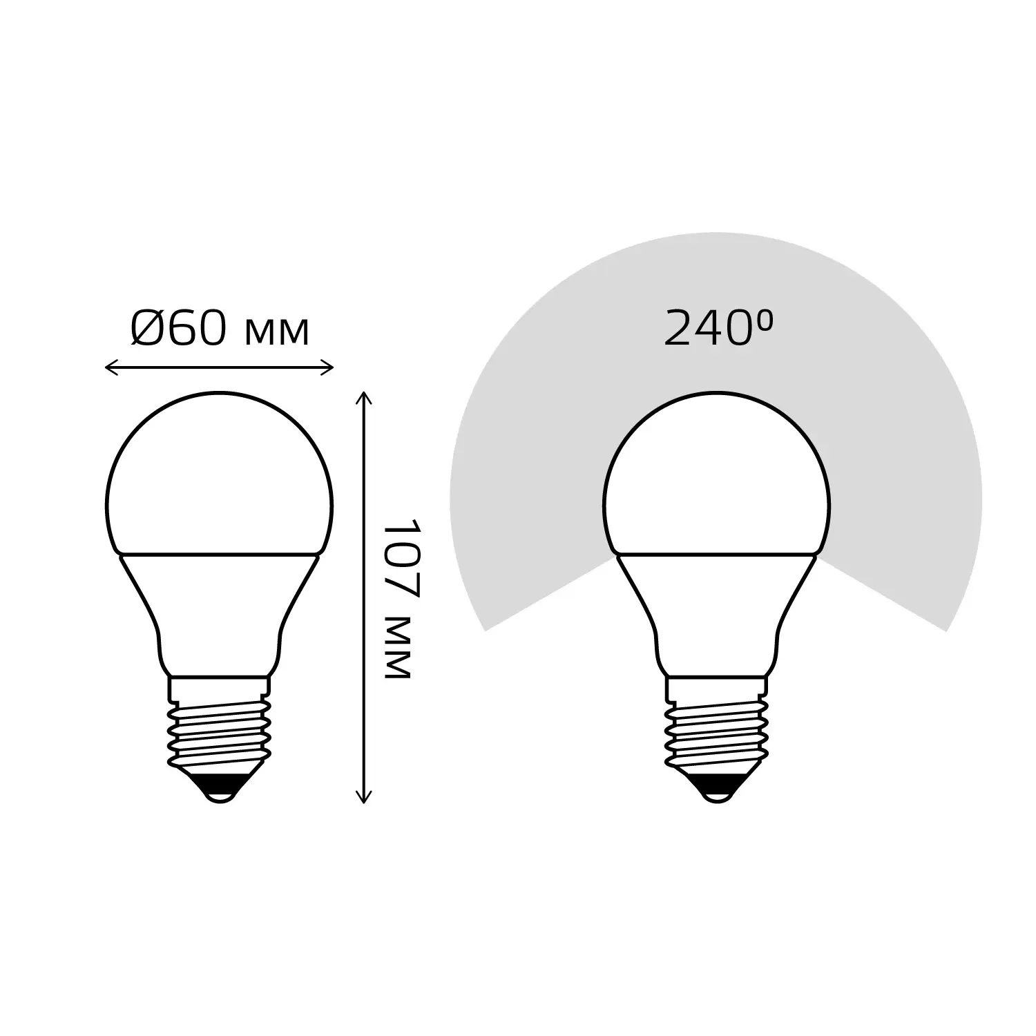 23210 Лампа Gauss Elementary A60 10W 880lm 3000K Е27 LED 1/10/50 купить за  95<span class=