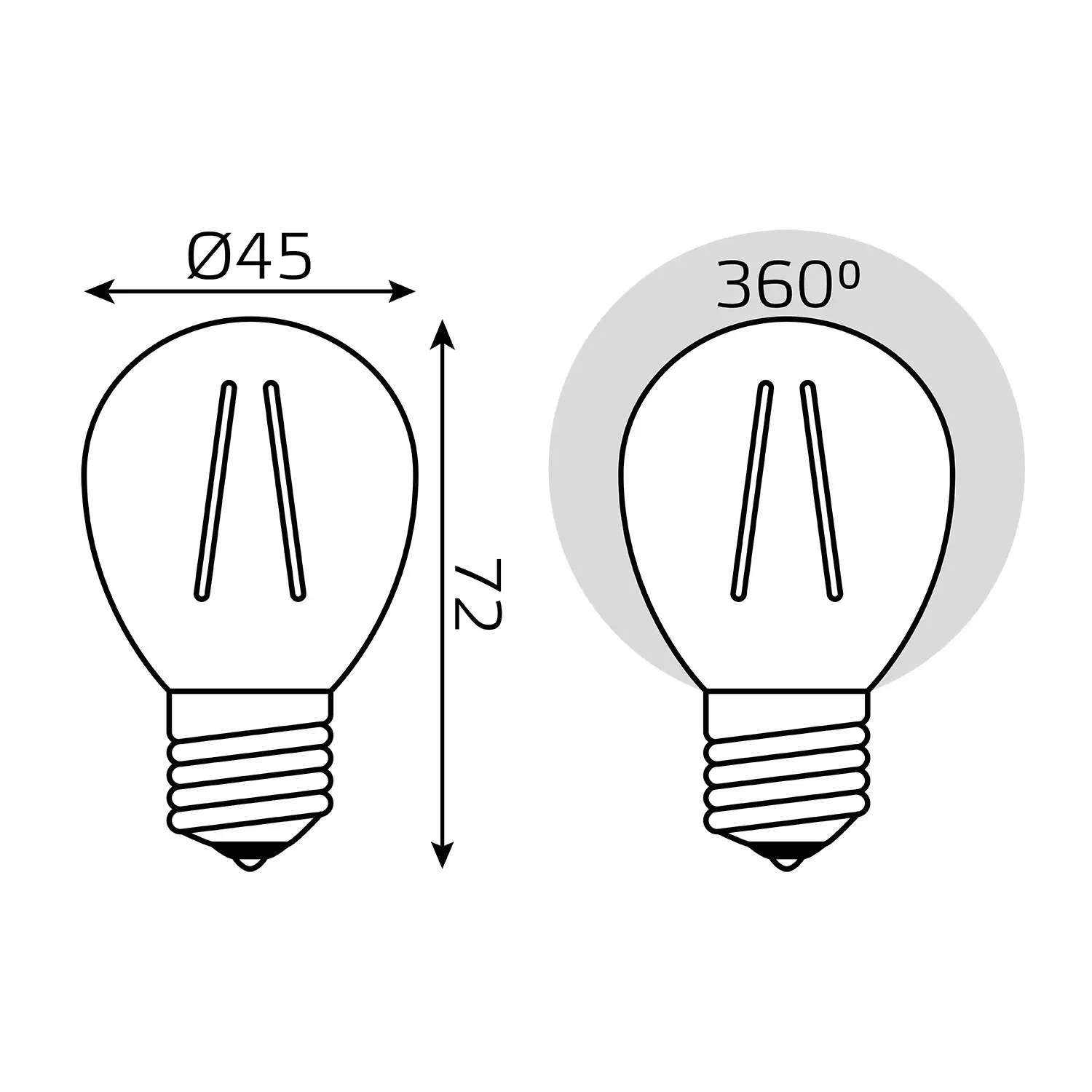 105802105-D Лампа Gauss Filament Шар 5W 420lm 2700К Е27 диммируемая LED  1/10/50 купить за 279<span class=