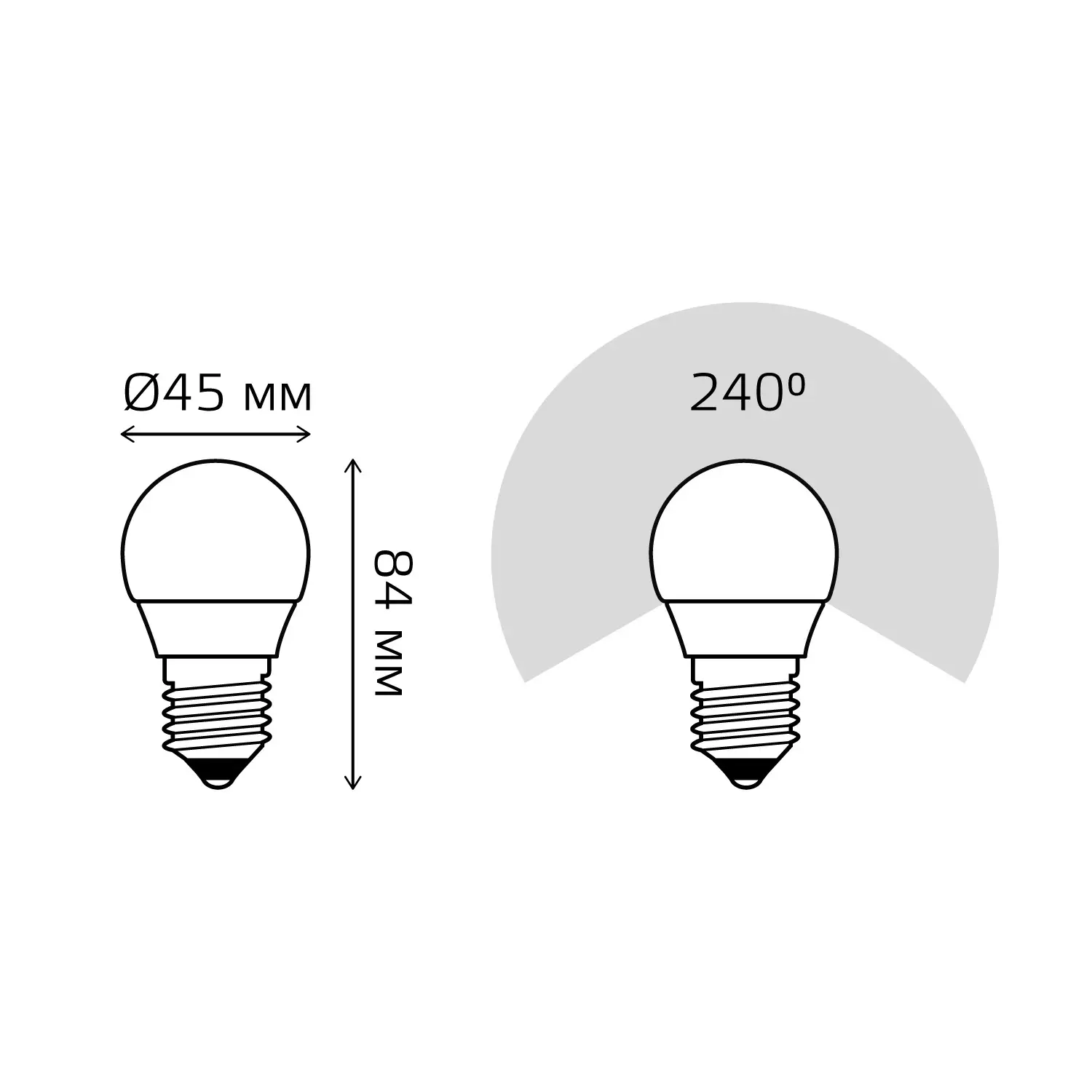 53210 Лампа Gauss Elementary Шар 10W 710lm 3000K Е27 LED 1/10/100 купить за  215<span class=