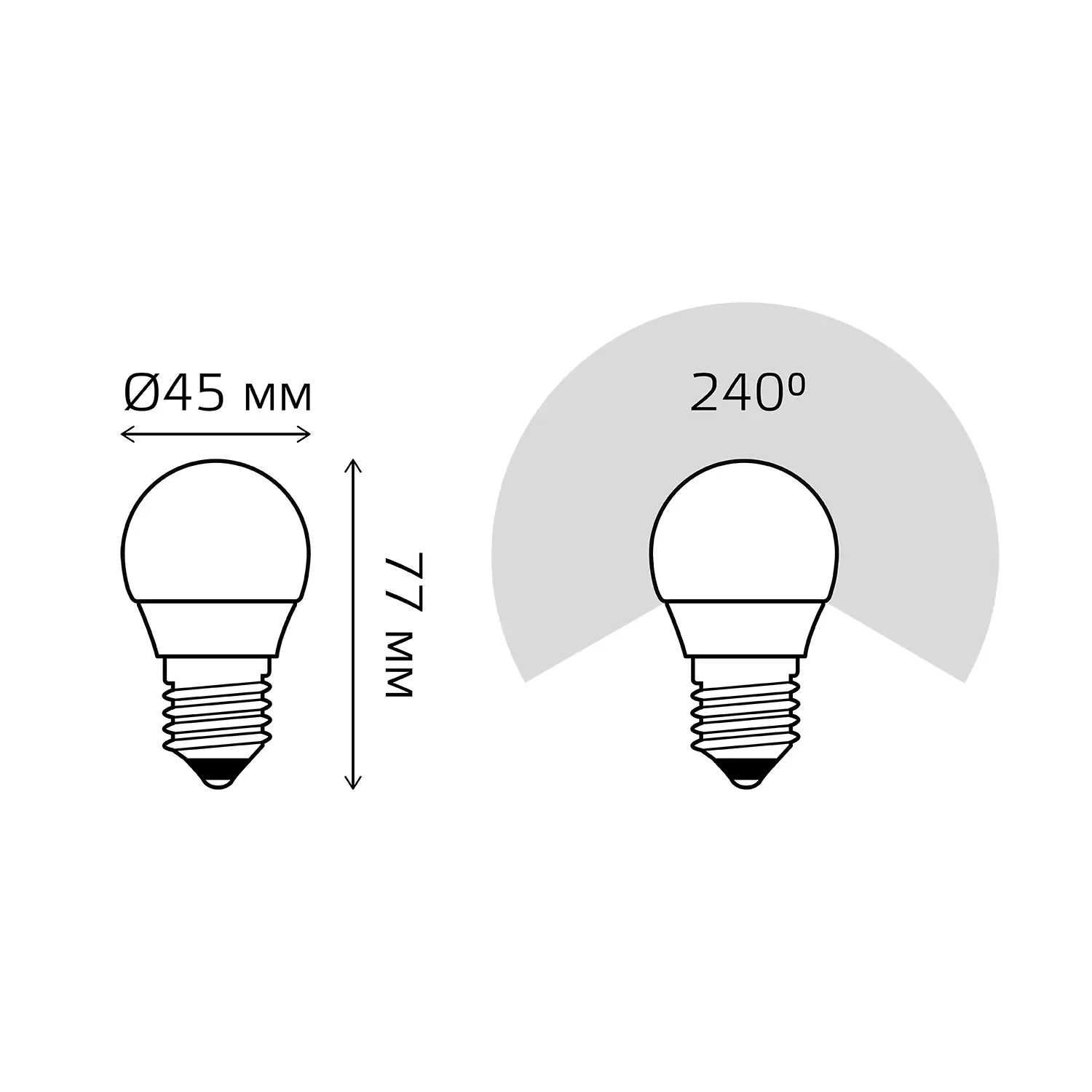 53222 Лампа Gauss Elementary Шар 12W 920lm 4100K Е27 LED 1/10/100 купить за  249<span class=