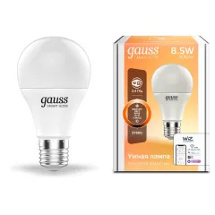 Лампа светодиодная Gauss Smart Home DIM E27 A60 8.5 Вт 2700К 1/10/40