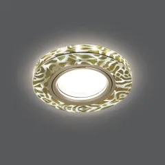 Светильник Gauss Backlight BL064 Кругл. Золотой узор/Золото, Gu5.3, LED 2700K 1/40
