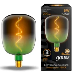 Лампа Gauss Filament V140 5W 200lm 1800К Е27 green-clear flexible LED 1/6
Артикул: 1009802105