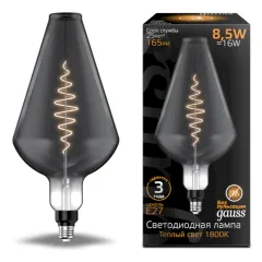 Лампа Gauss Filament Vase 8.5W 165lm 1800К Е27 gray flexible LED 1/2
Артикул: 180802005