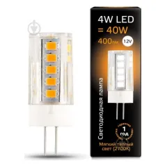 Gauss Elementary G4 12V 4W 400lm 3000K керамика LED 1/10/200