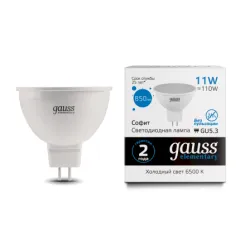 Лампа Gauss Elementary MR16 11W 850lm 6500K GU5.3 LED 1/10/100
