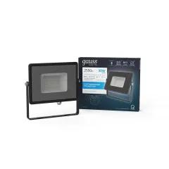 Фото Прожектор Gauss Qplus 30W 2550lm 6500K 200-240V IP65 графитовый LED артикул. 690511330