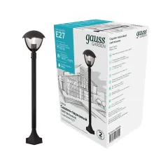 Светильник садово-парковый Gauss Aura столб 1*E27, Max.60W, 200*200*1000мм, 170-240V / 50Hz, IP 54 (1/6)
Артикул: GD030
