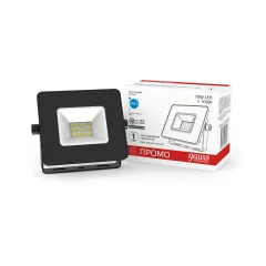 Прожектор светодиодный Gauss Elementary 10W 850lm 6500К 200-240V IP65 PROMO G2 черный LED 1/20
Артикул: 613100310P