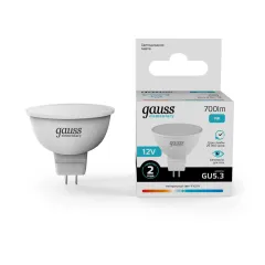 Лампа Gauss Elementary MR16 12V 9W 700lm 4100K GU5.3 LED 1/10/100
Артикул: 11529