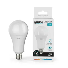 Фото Лампа Gauss Elementary A67 30W 2360lm 4100K E27 LED 1/10/50 Артикул: 73229