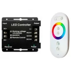 Контроллер для светодиодной ленты Gauss RGB 288W 24А с сенсорным пультом управления цветом (белый) арт. 201013288