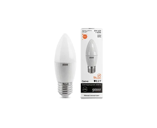 Gauss LED Elementary Candle 6W E27 2700K арт. LD33216